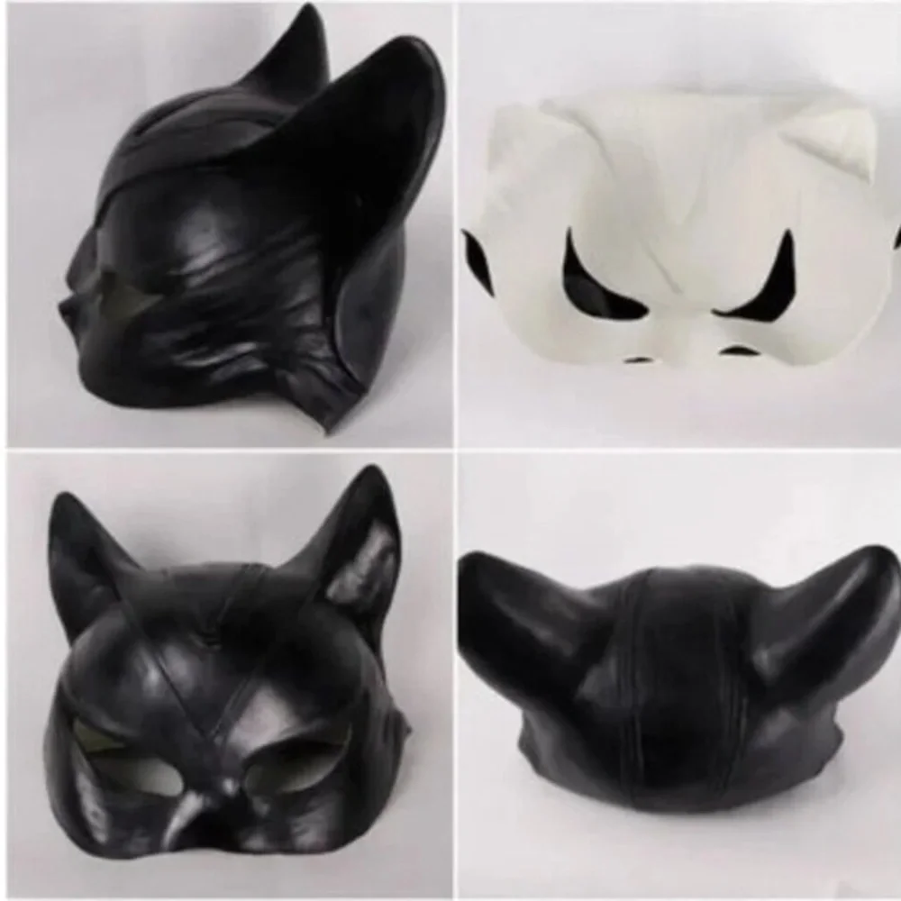 Cat Woman Face Latex Mask Cosplay Batman Catwoman Costume Props Halloween